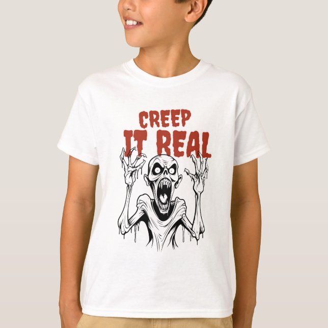 T-shirt CREEP IT REAL : Horreur rétro Halloween esthétique (Devant)