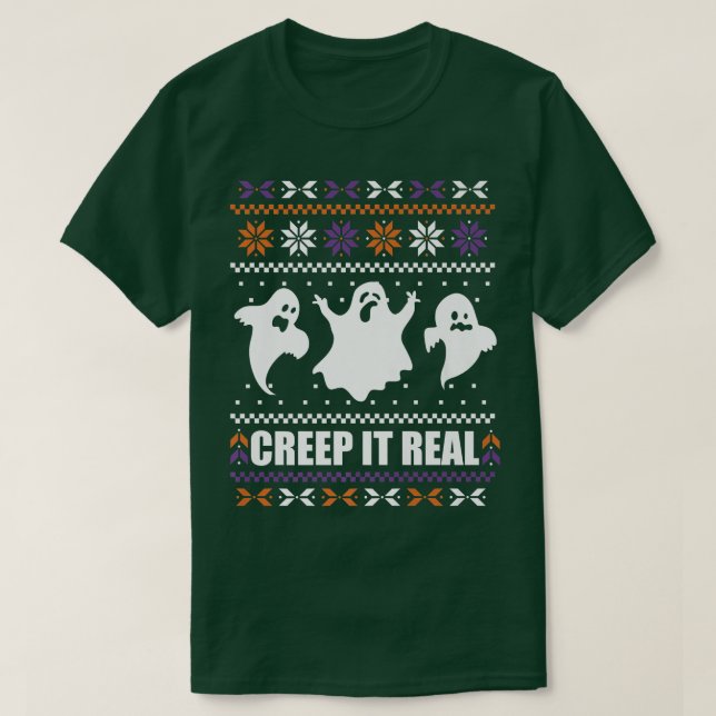 T-shirt CREEP IT VRAIMENT Drôle Halloween laide Fantôme de (Design devant)