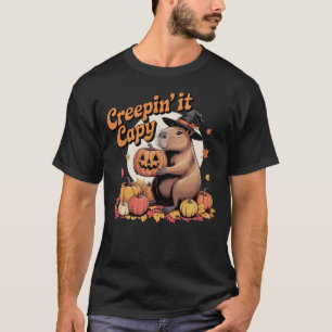 T-shirt Creepin’ It Capy Halloween Capybara en Casquette s