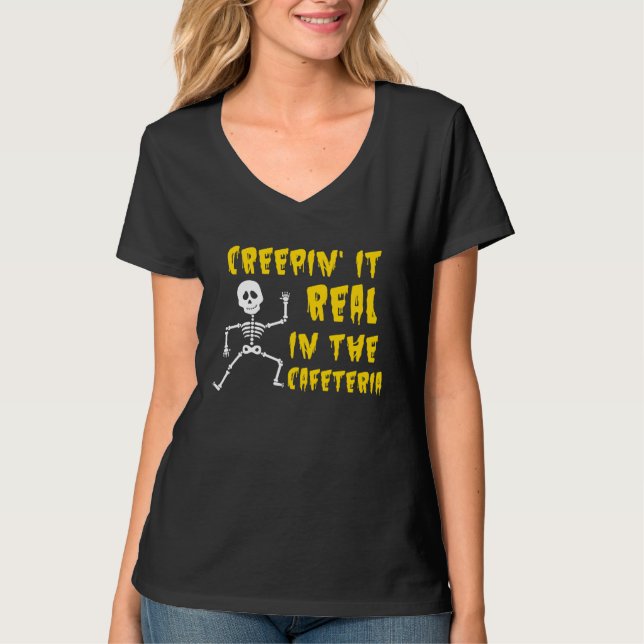 T-shirt Creepin'In The Cafeteria Lunch Lady Halloween (Devant)