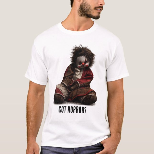 T-shirt Creepy Clown Doll - Got Horror? (Devant)