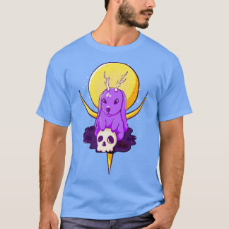 T-shirt Creepy Rabbit With Antlers Occult Goth