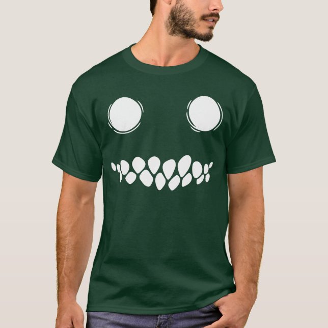 T-shirt Creepy Smile Face Halloween Horror Costume Art Par (Devant)