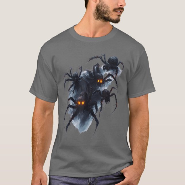 T-shirt Creepy Spider Halloween Horror Apparel girl (Devant)
