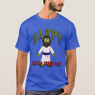 T-shirt Creepy Zombie Jesus wants BRAINS Happy Zombie Jesu