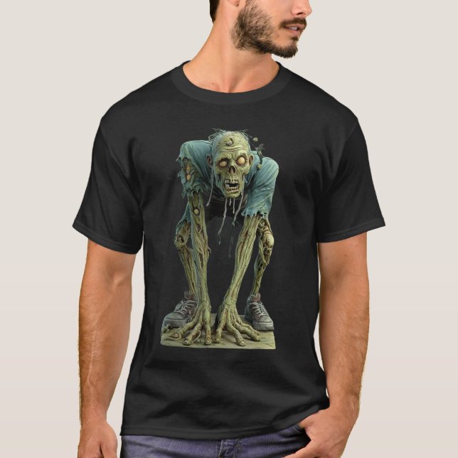 T-shirt Creepy Zombie Undead Horror Halloween Scary Monste (Devant)