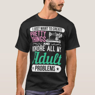 T-shirt Créer Des Choses Ignorer Les Problèmes Adultes Cou