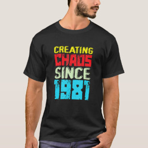 T-shirt Créer Le Chaos Depuis 1981 41 Ans De Cause De Chao