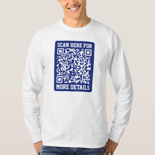 T-shirt Créer un code QR analysable | Bleu marine (modifia (Devant)