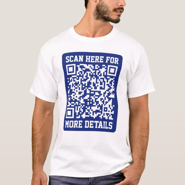 T-shirt Créer un code QR analysable | Bleu marine (modifia (Devant)