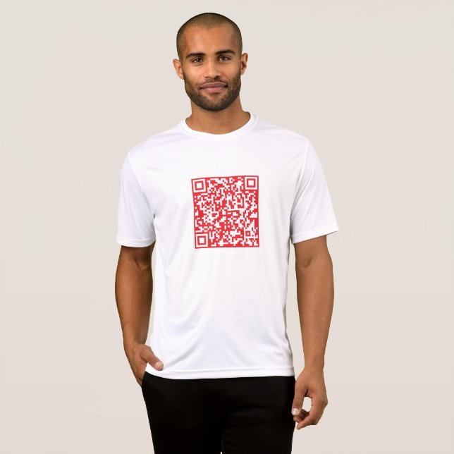 T-shirt Créer un code QR rouge scannable (modifiable) (Devant entier)