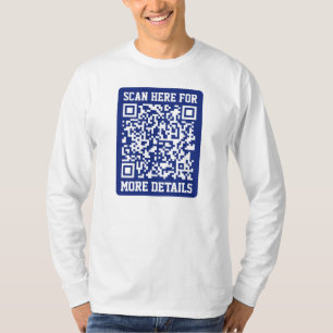 T-shirt Créer un code QR scannable Bleu marine (modifiab
