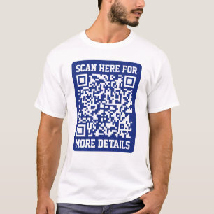T-shirt Créer un code QR scannable Bleu marine (modifiab