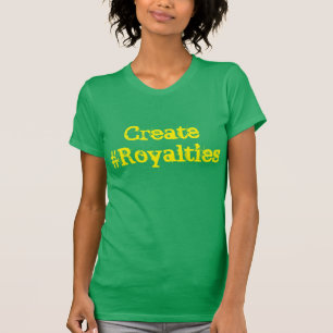 T-shirt Créer Un Tee #Pourcentage En Vert & Or