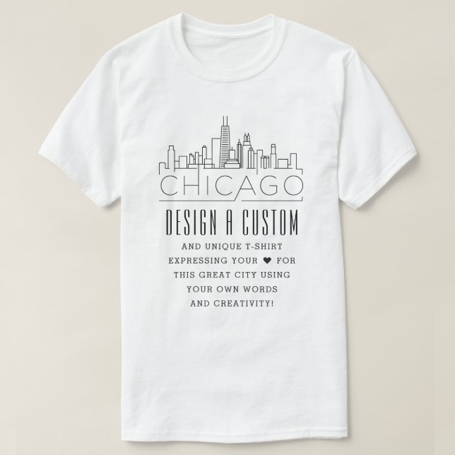 T-shirt Créer Un Thème Personnalisé Chicago, Illinois (Design devant)