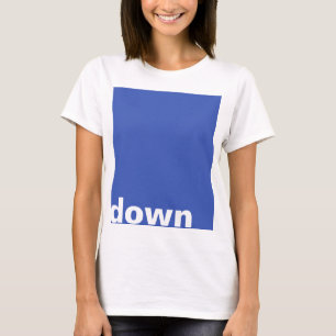 T-shirt Créez simplement "rectangle bleu vers le bas" + vo