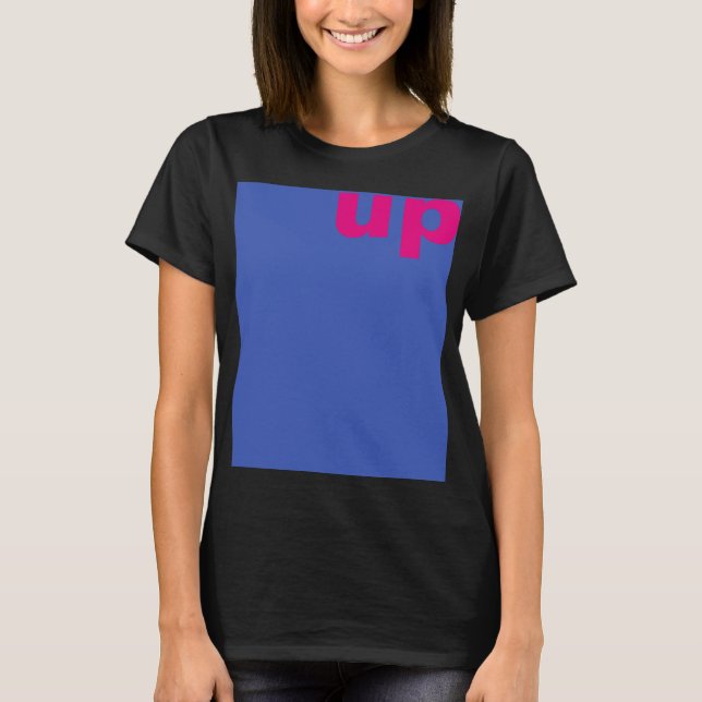 T-shirt Créez simplement "rectangle bleu vers le haut" + v (Devant)