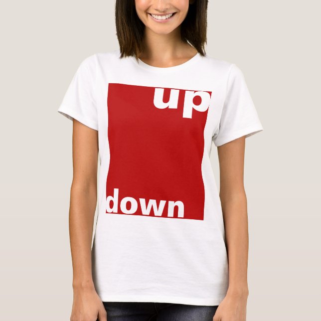 T-shirt Créez simplement "rectangle rouge vers le haut" +  (Devant)