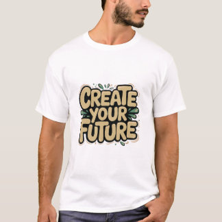 T-shirt Créez votre avenir - Desi motivationnel et ludique