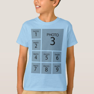 T-shirt Créez votre collage modèle personnalisé 9 PHOTO