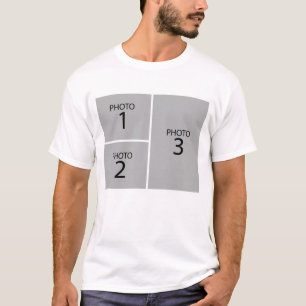 T-shirt Créez votre modèle de collage personnalisé 3 PHOTO