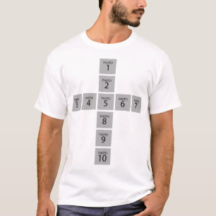 T-shirt Créez votre propre 10 photo collage Croix chrétien