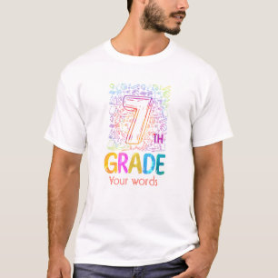 T-shirt Créez votre propre 7e catégorie colorée
