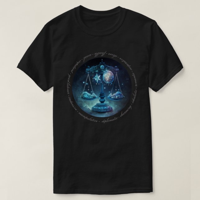 T-shirt Créez votre propre bibliothèque céleste Zodiac (Design devant)