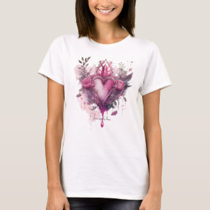 T-shirt Créez votre propre bougie d'amour rose
