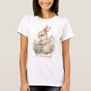 T-shirt Créez votre propre Bunny de printemps et vos Fleur