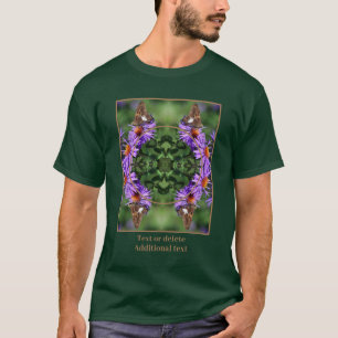 T-shirt Créez votre propre cadre de fleurs de papillon pho
