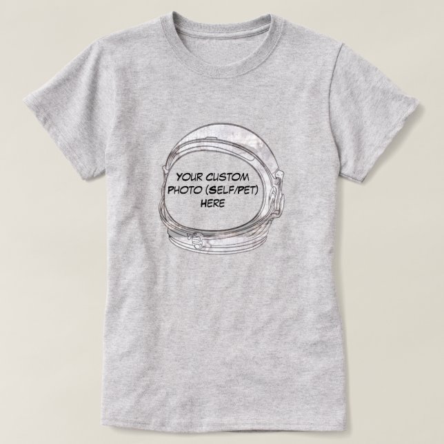 T-shirt Créez votre propre casque d'astronaute personnalis (Design devant)