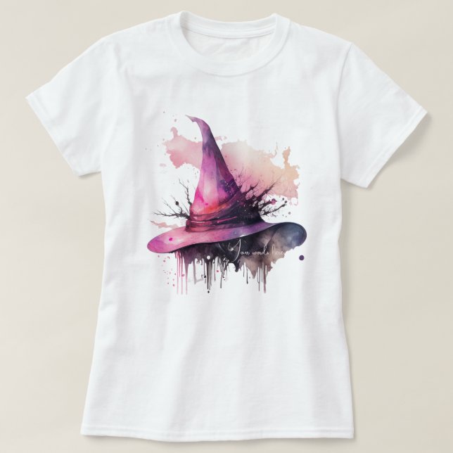 T-shirt Créez Votre Propre Chapeau de Sorcière Magique (Design devant)