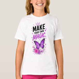 T-shirt 💜 Créez Votre Propre Citation Magique Papillon Fi