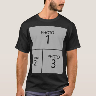 T-shirt Créez votre propre COLLABORATION 3 PHOTOS personn