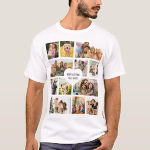 T-shirt Créez Votre Propre Collage De 12 Photos Personnali