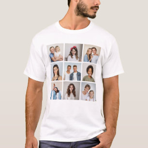 T-shirt Créez Votre Propre Collage de 9 Photos Unisexe