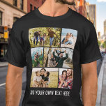 T-shirt Créez votre propre collection photo de 6 personnes<br><div class="desc">Créez votre propre t-shirt photo sur mesure avec 6 de vos photos préférées dans une simple grille de collage photo et du texte personnalisé dans la typographie moderne.</div>