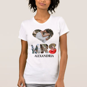 T-shirt Créez votre propre couple Mr et Mrs photo Matching