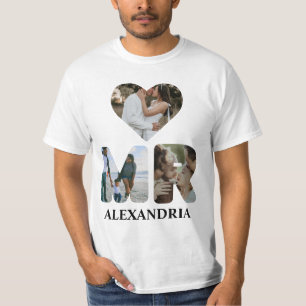 T-shirt Créez votre propre couple Mr et Mrs photo Matching