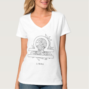T-shirt Créez votre propre Elegant Black & White Libra Zod