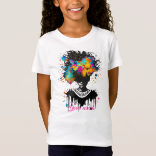 T-Shirt Créez votre propre femme noire colorée