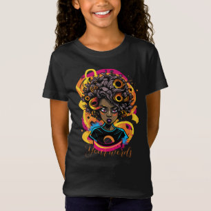 T-Shirt Créez votre propre femme noire colorée