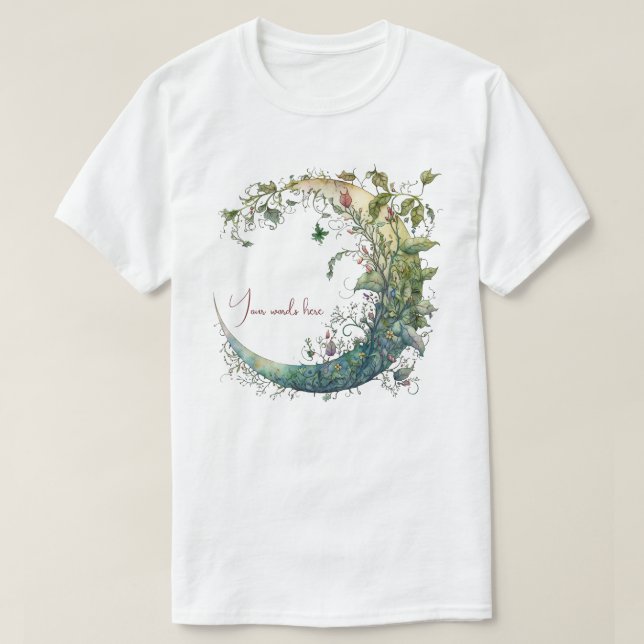 T-shirt Créez Votre Propre Fleur de Lune Bohème (Design devant)