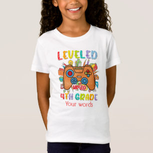 T-Shirt Créez votre propre gamer nivelé jusqu'à la 4e anné