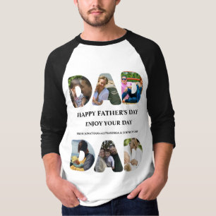 T-shirt Créez votre propre Happy fête des pères 6 photo co