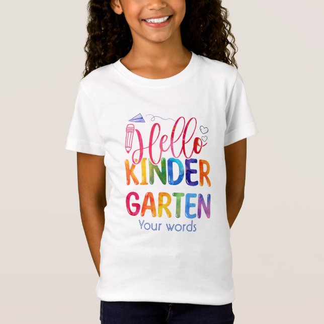 T-Shirt Créez votre propre jardin d'enfants Hello (Devant)