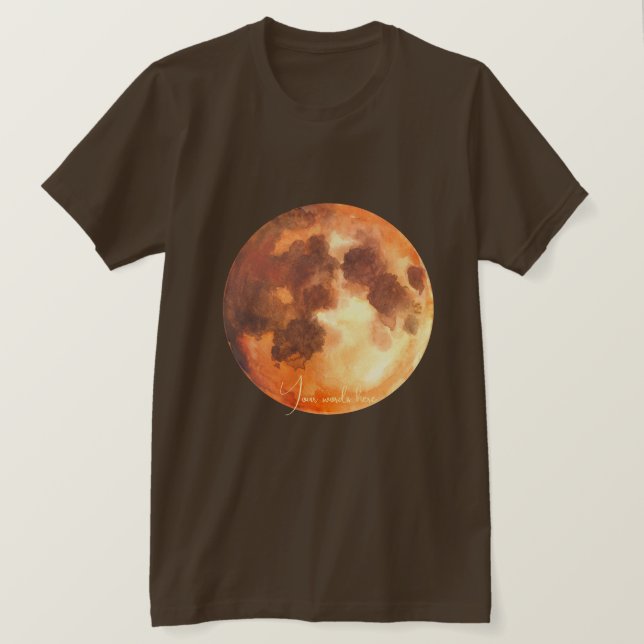T-shirt Créez Votre Propre Lune Orange Mystique (Design devant)