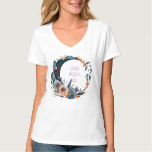 T-shirt Créez votre propre lune Turquoise et dorée