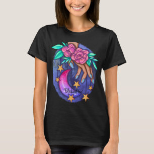 T-shirt Créez Votre Propre Main Mignonne Lune, Étoiles, Ro